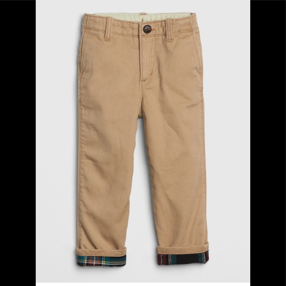 GAP Toddler pants with flannel lining khakis